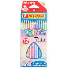 [CRCOTETRPA12CO5845] - CRAYON DE COULEUR TECHNO TRINO PASTEL 12 COUL 5845