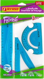 ENSEMBLE DE TRACAGE FLEXIBLE DE 03 PIECES BLEU "TECHNO" REF: 4531